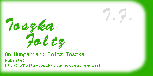 toszka foltz business card